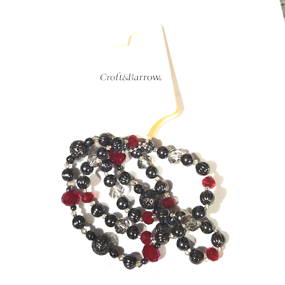 New Croft Barrow Crystal Stretch Bracelet Set 19$
